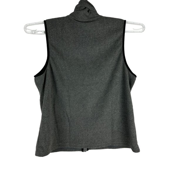 Chaps Sport Fleece Vest XL Gray Polyester Sleeveless Full-Zip Men's Outerwear - Picture 2 of 4